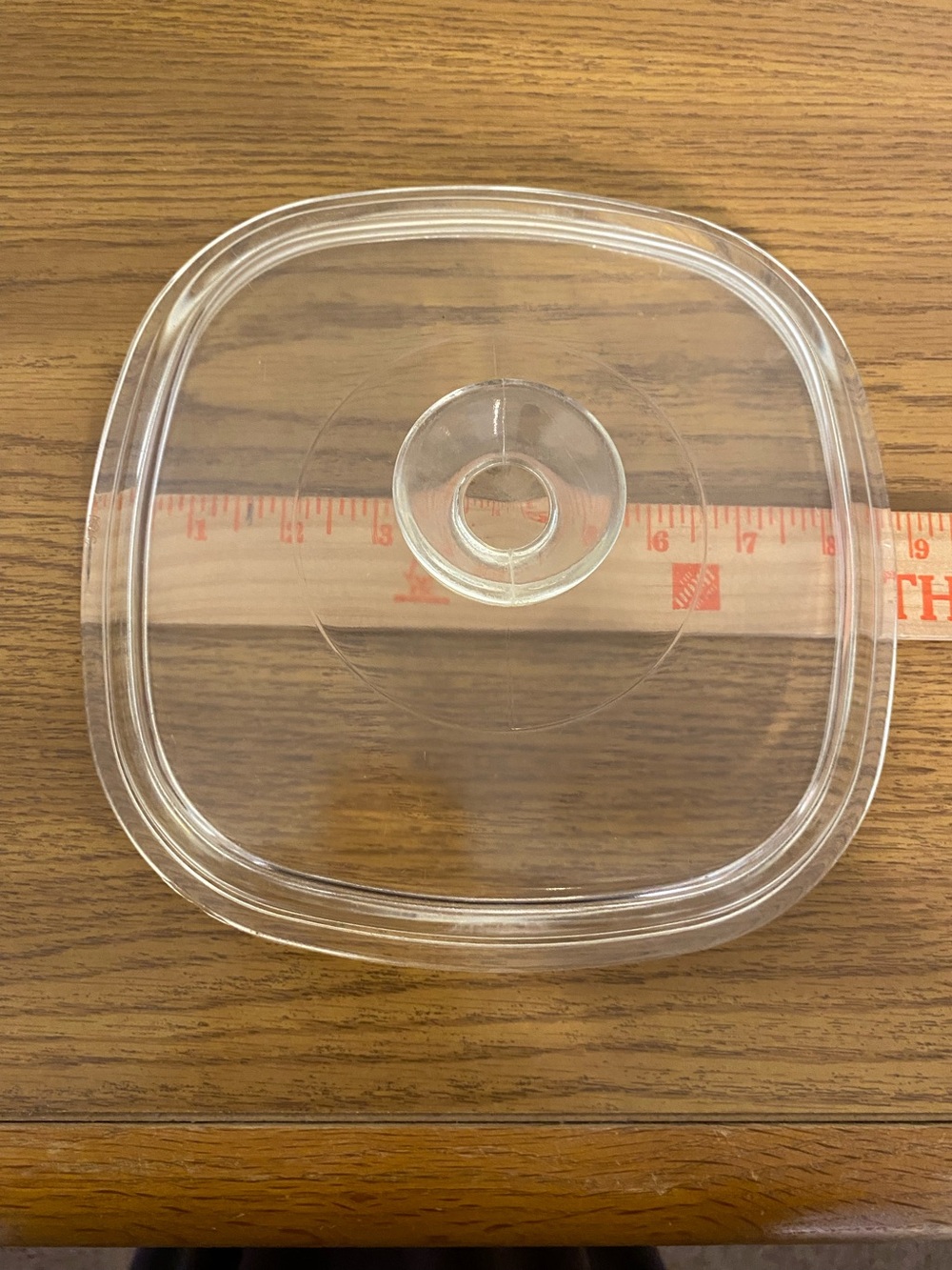 Clear glass Square Lid